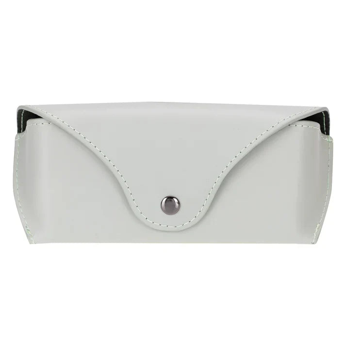 Leather Glasses Case in Arctic White