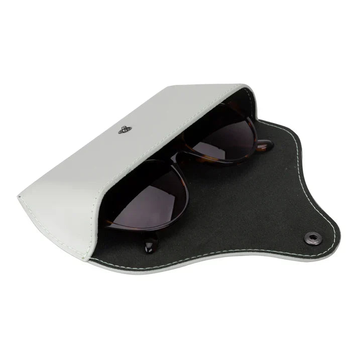 Leather Glasses Case in Sea Green