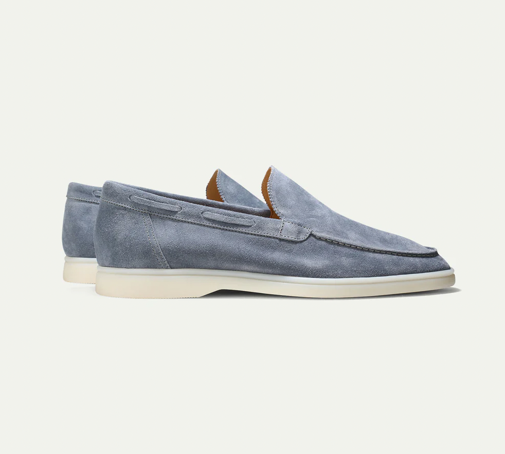 Men's suede slip-on loafers - SAINT DOR - view 1