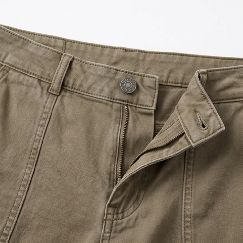 Women's high waist utility trousers - detail