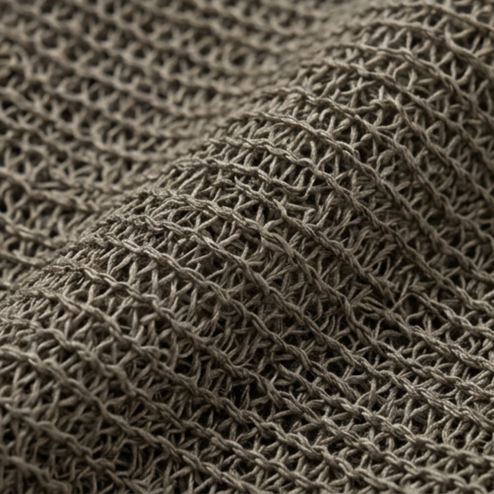 Women's cowl neck knit halter top - detail