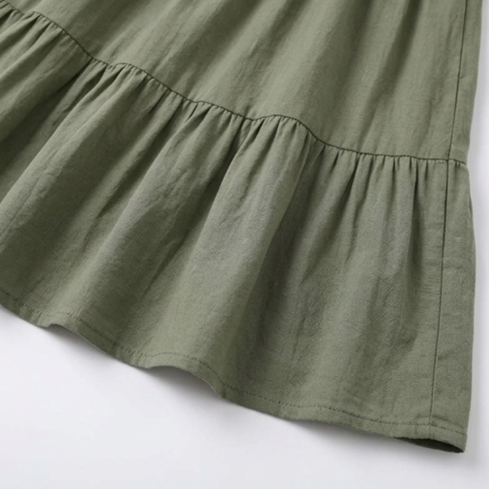 Women's halter tiered maxi dress - detail