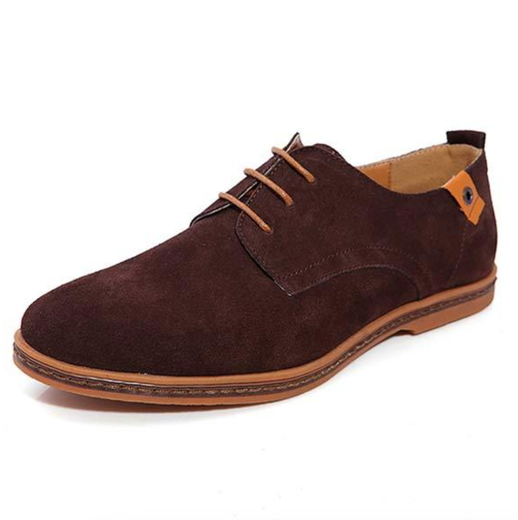 Men's Suede Lace-Up Shoes – Elegant & Comfortable – Ideal for Weddings - side view