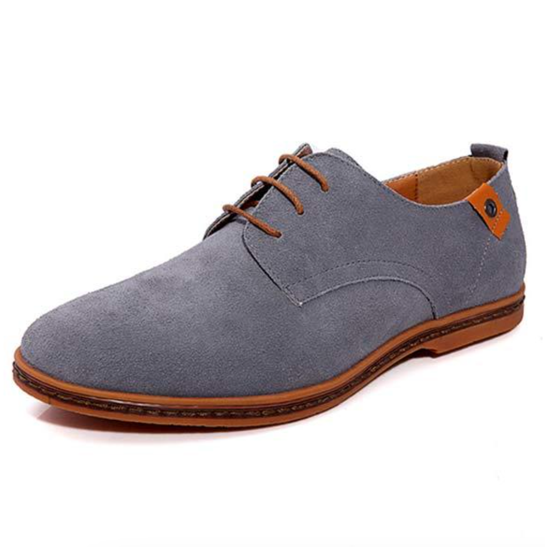 Men's Suede Lace-Up Shoes – Elegant & Comfortable – Ideal for Weddings - back view