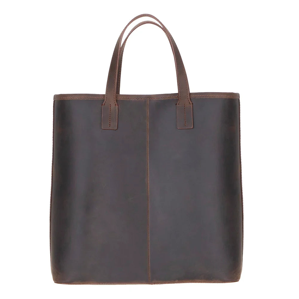 Leather Tote Bag in Sienna