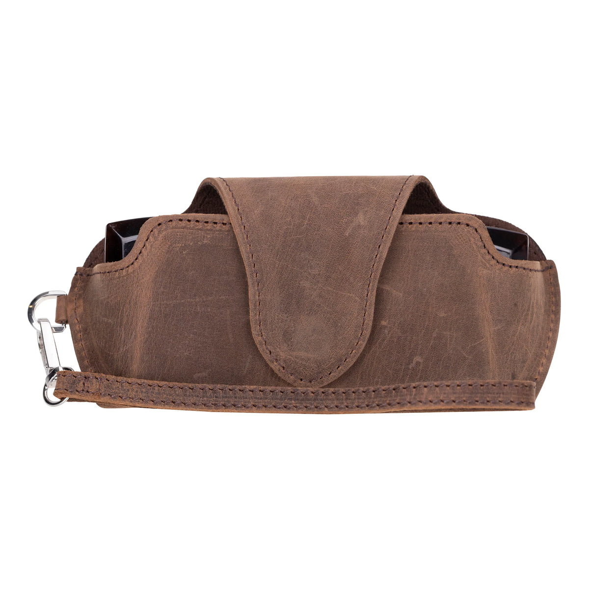 Leather Glasses Case in Coffee