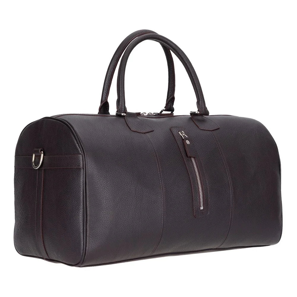 Leather Weekend Bag in Brown