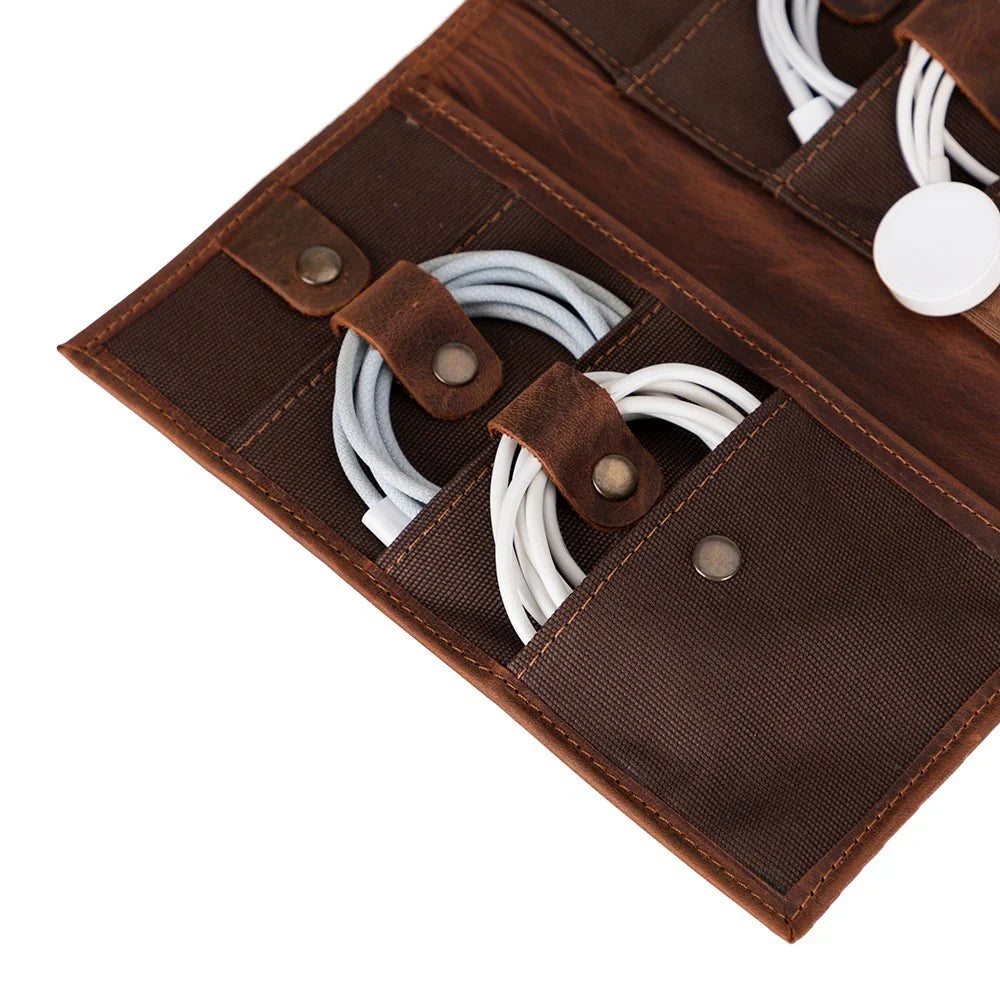 Leather Cable Organiser – Full-grain leather – view 4