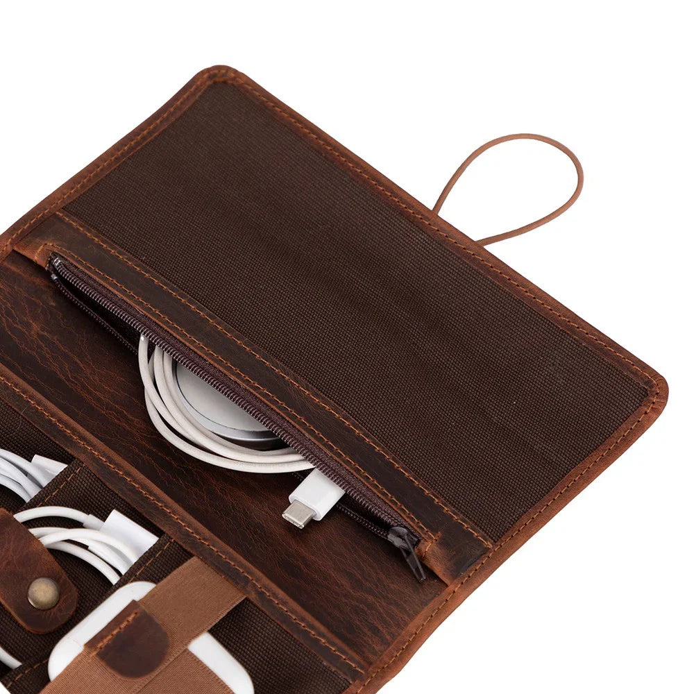 Leather Cable Organiser – Full-grain leather – view 5