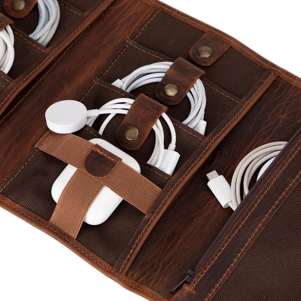 Leather Cable Organiser – Full-grain leather – view 6