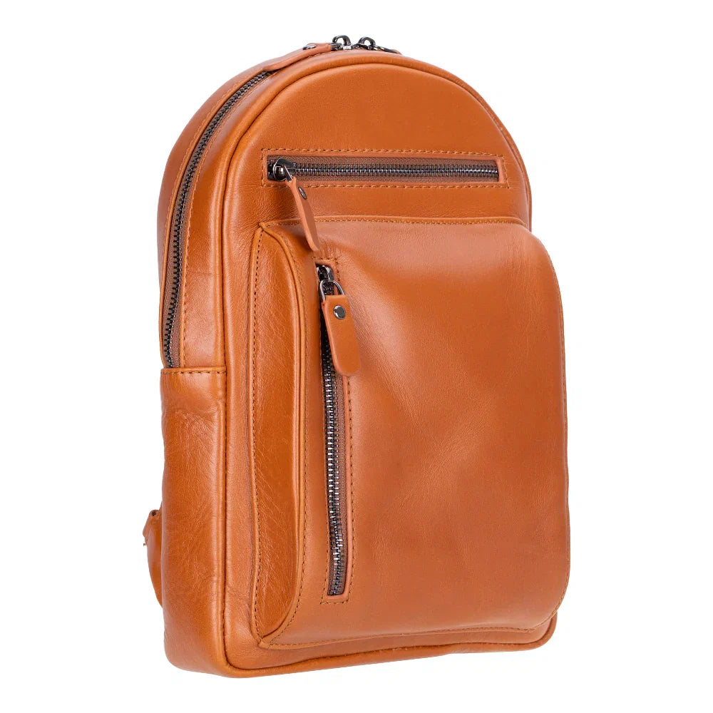 Leather Crossbody Bag in Brown