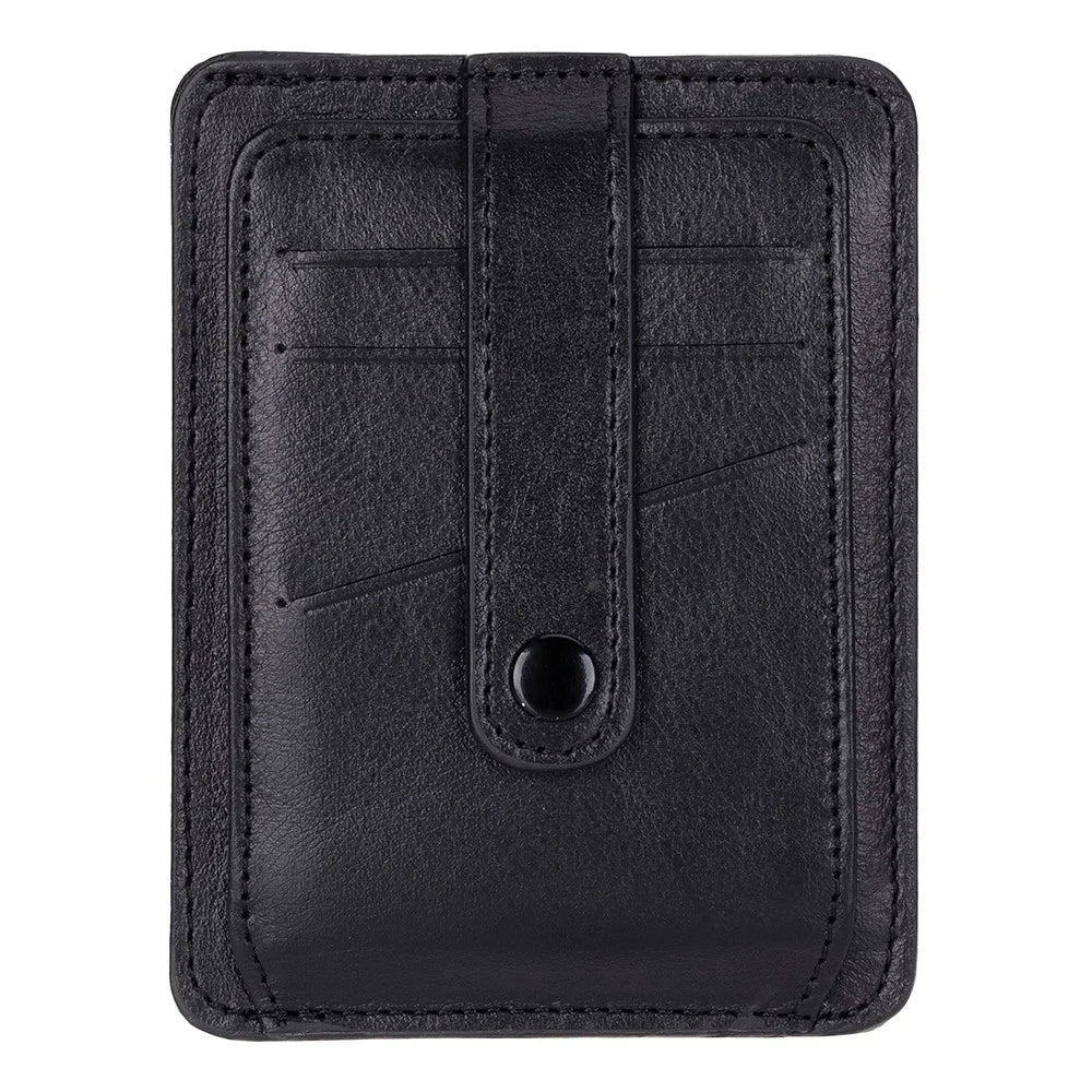 Leather Card Holder in Black
