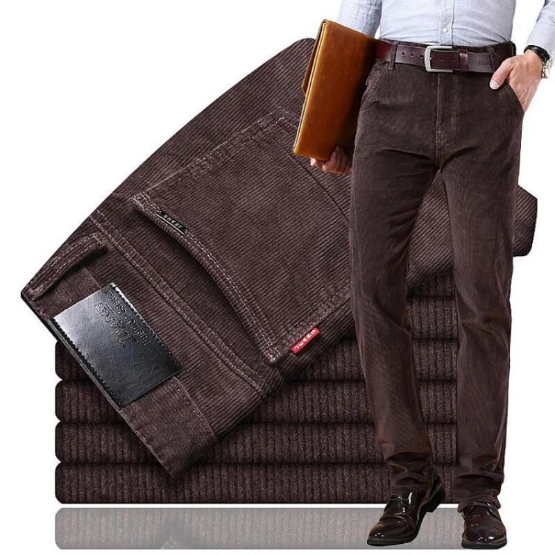 Men's Corduroy Trousers - Waist Sizing - detail view | SAINT DOR