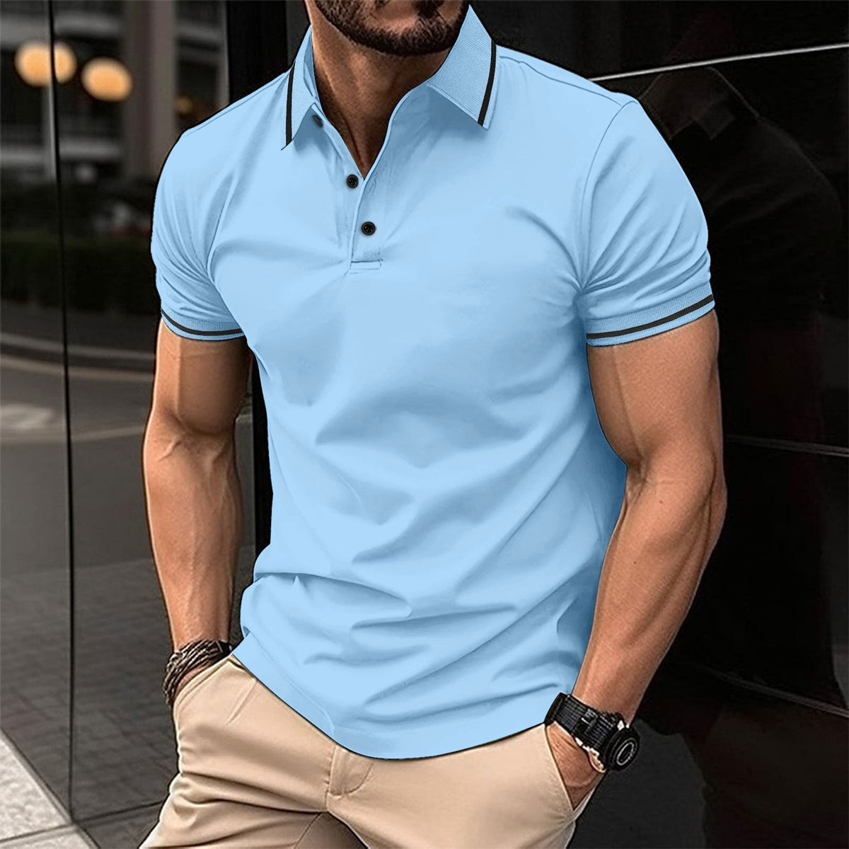 Men's classic polo shirt - SAINT DOR - view 5