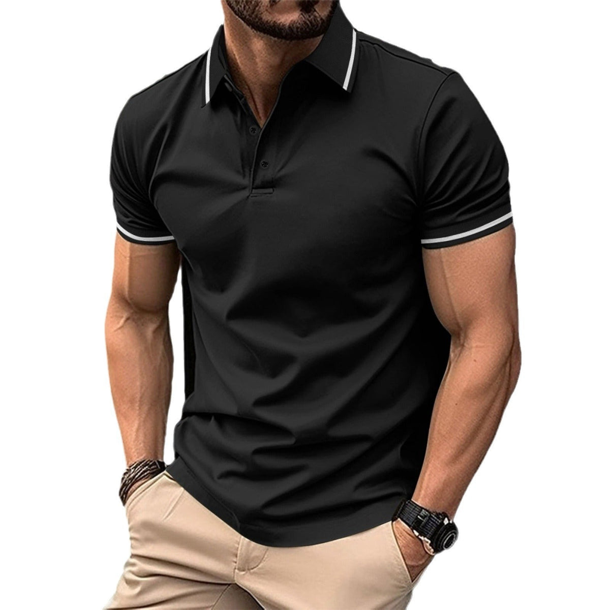 Men's classic polo shirt - SAINT DOR - view 4