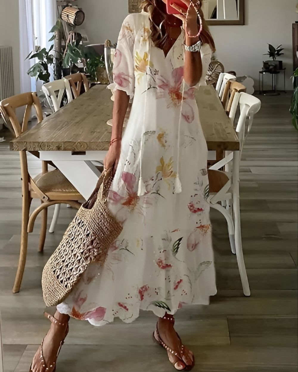 Women's Dress - Boho Magic Covering Dress in Red