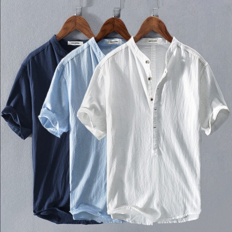 Men's crisp linen shirt - SAINT DOR - view 4