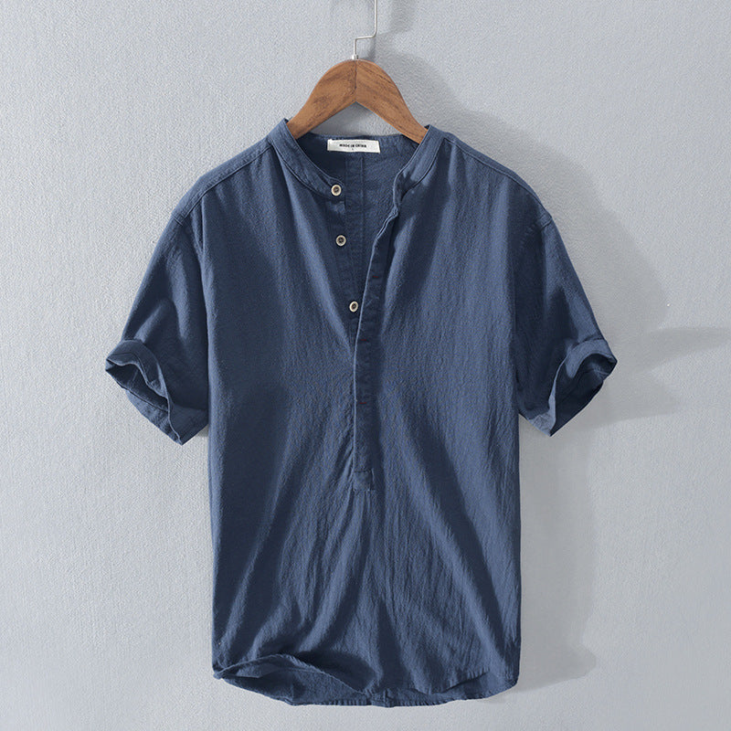 Men's crisp linen shirt - SAINT DOR - view 3
