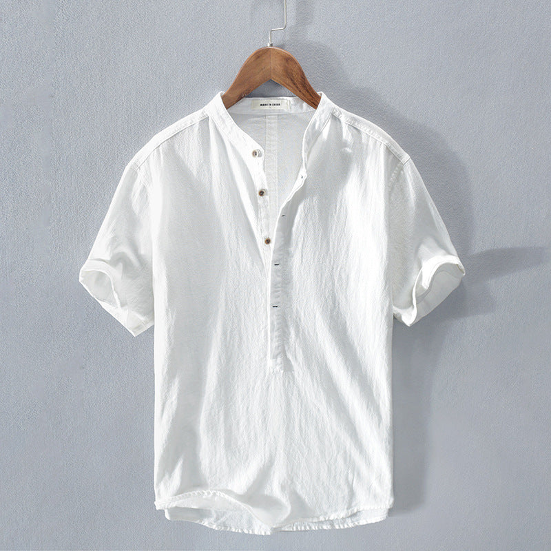 Men's crisp linen shirt - SAINT DOR - view 1