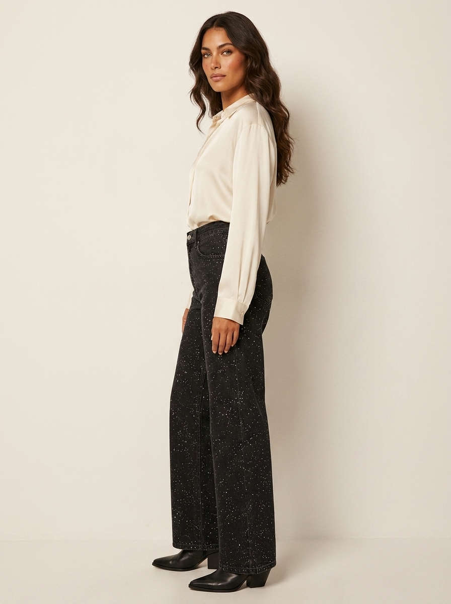 Straight Leg High Waist Jeans — view 4