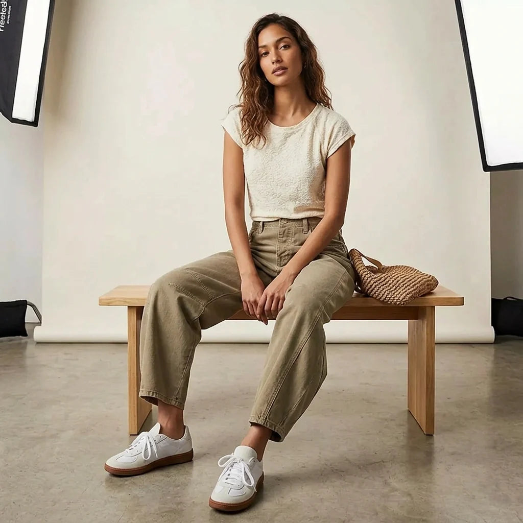 Women's Barrel Leg Jeans - barrel leg with cropped hem