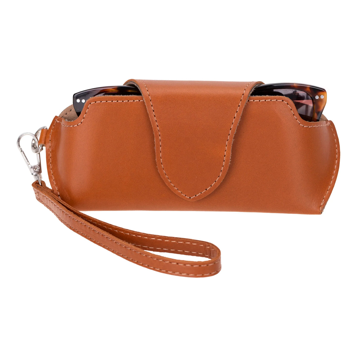 Leather Glasses Case in Tan