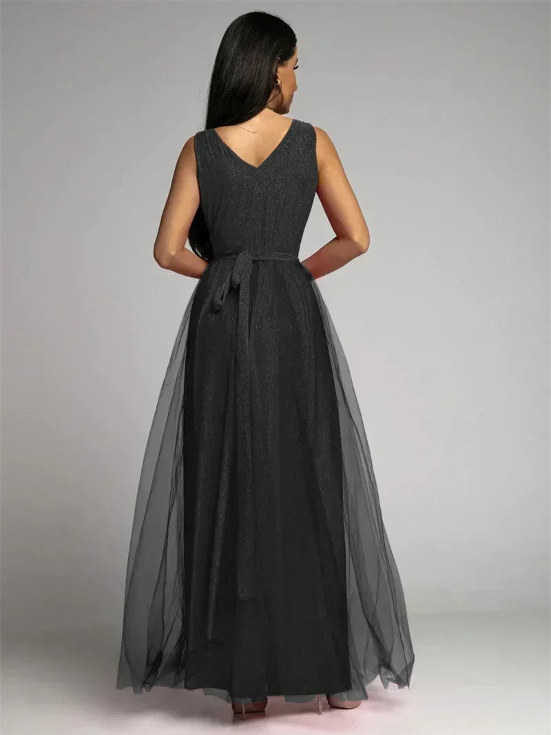 Women's Dress - Elegant V-Neck - view 11