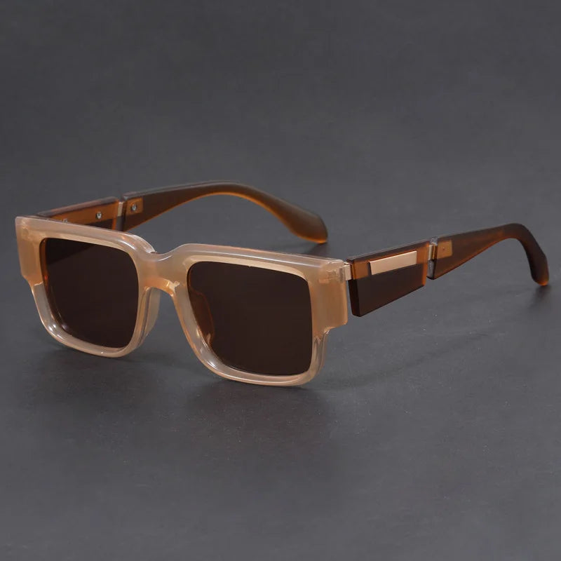Unisex Madox Square Sunglasses – Retro Anti-Reflective UV – front view