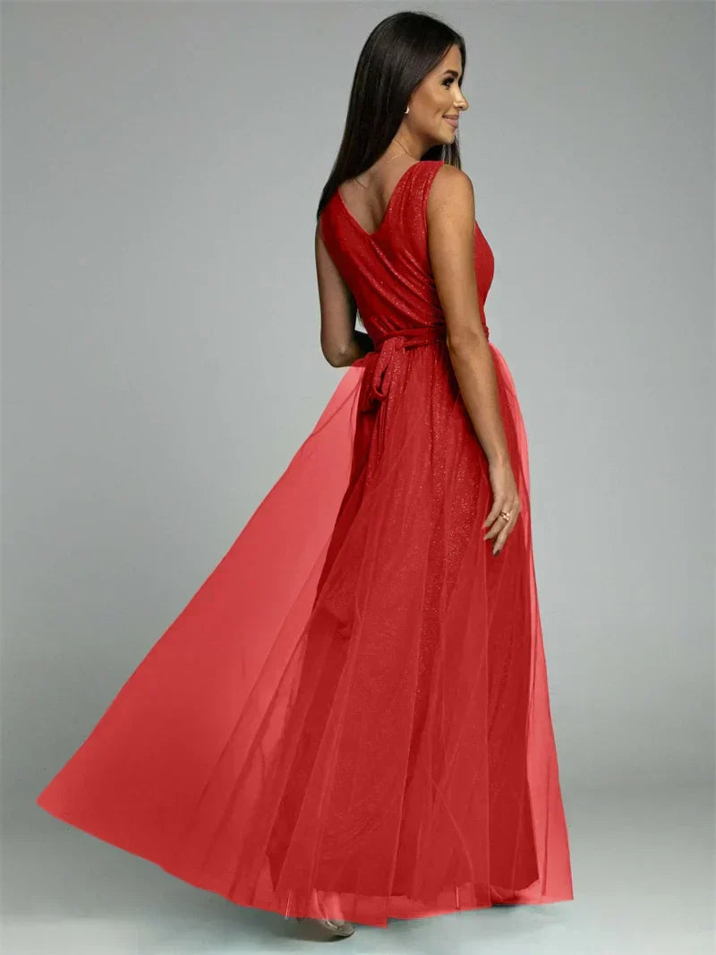 Women's Dress - Elegant V-Neck - view 10