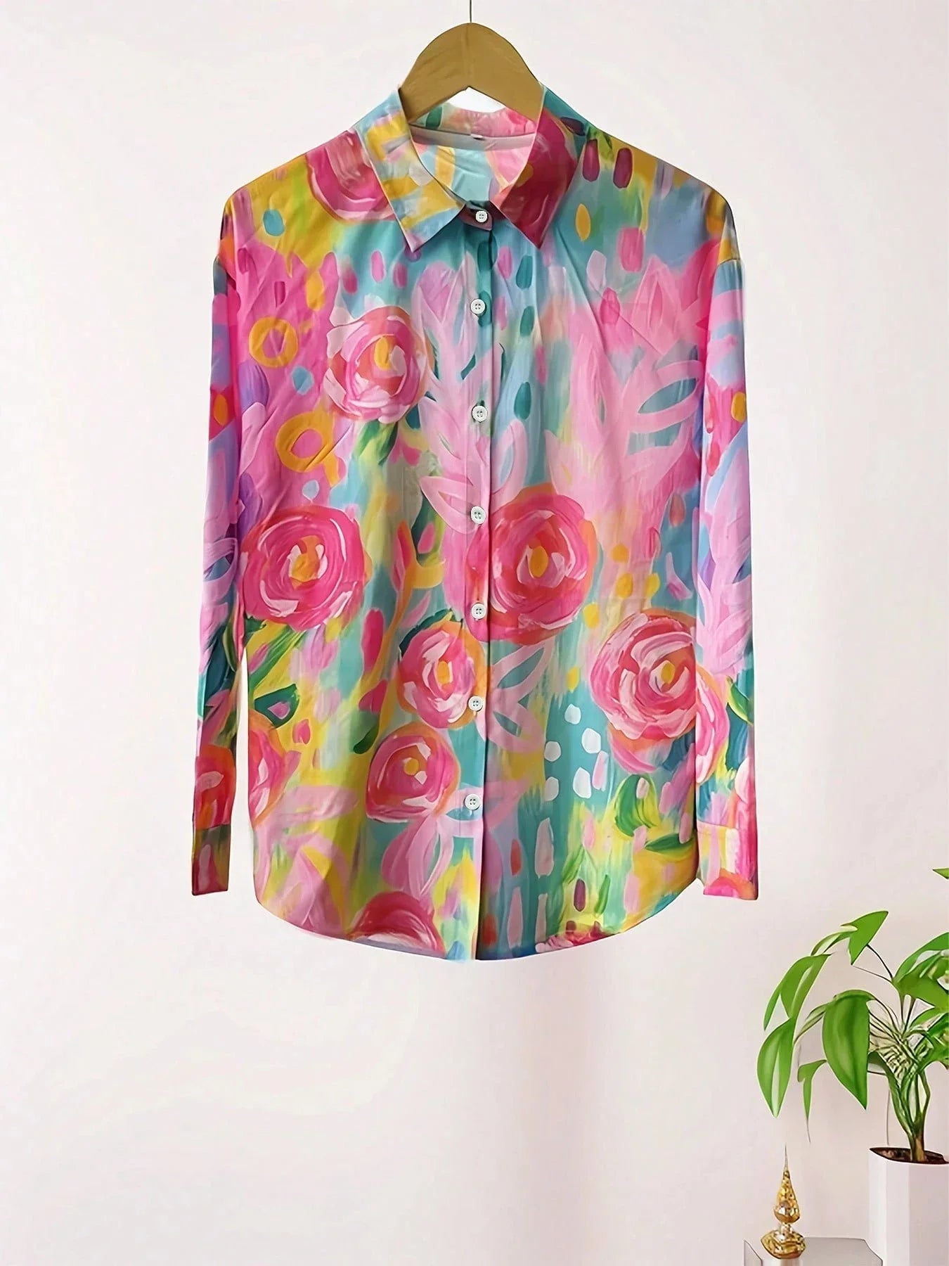 Women's Top - Colorful Blouse with Playful Print in Mix 2