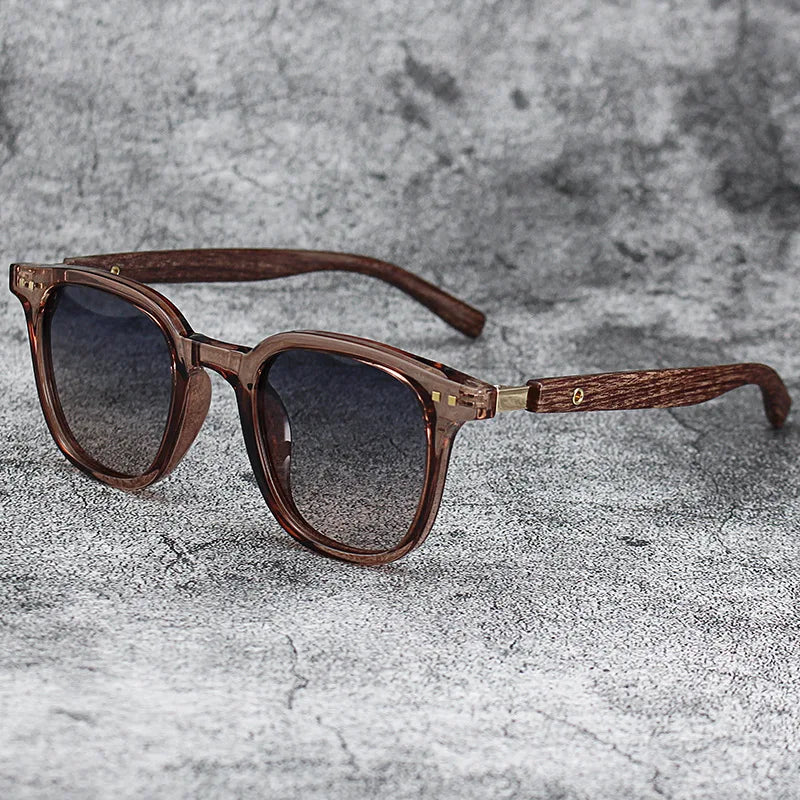 Women's Reese Rectangular Sunglasses – Rustic UV400 – back view