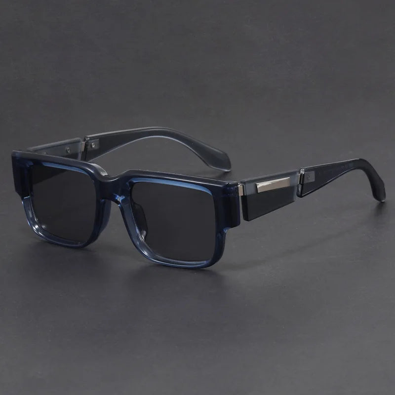 Unisex Madox Square Sunglasses – Retro Anti-Reflective UV – full length view