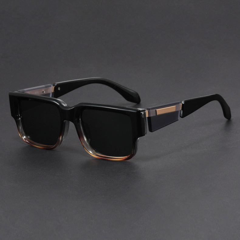 Unisex Madox Square Sunglasses – Retro Anti-Reflective UV – back view