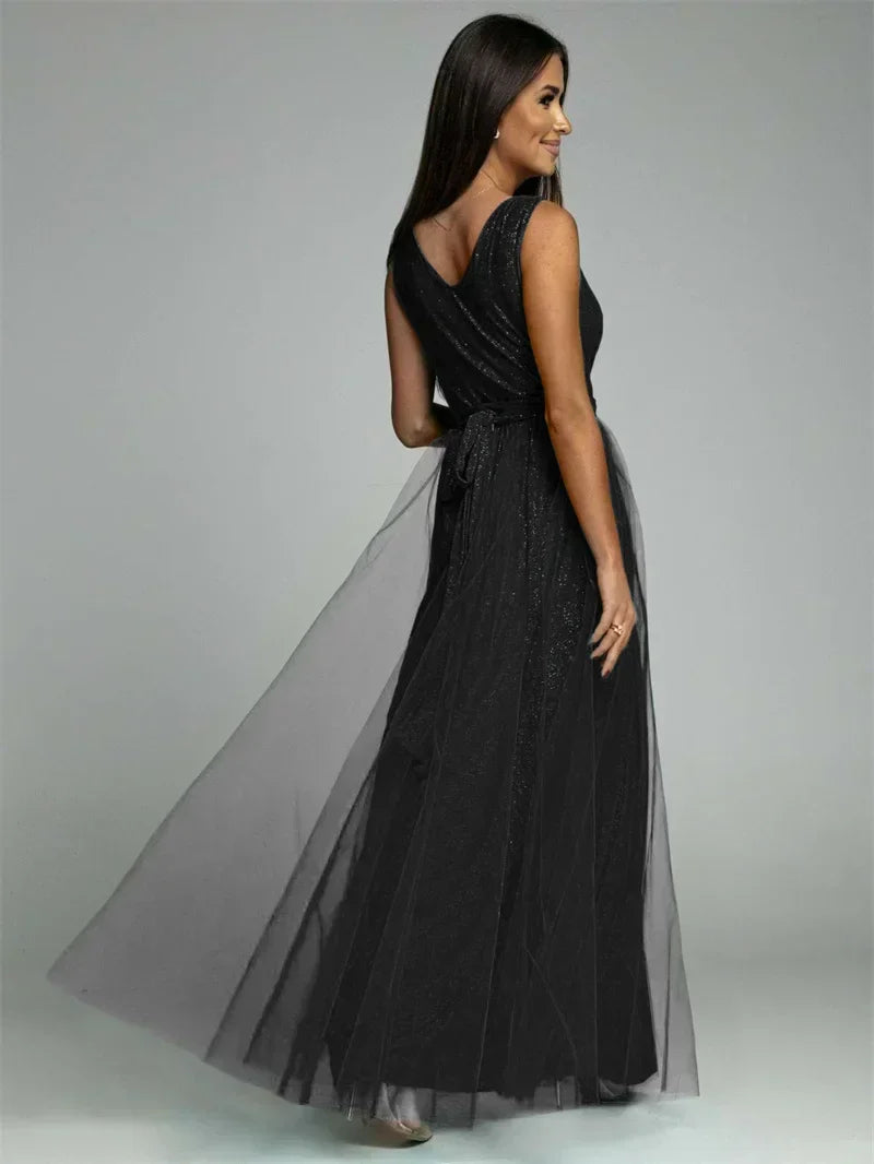 Women's Dress - Elegant V-Neck - view 14