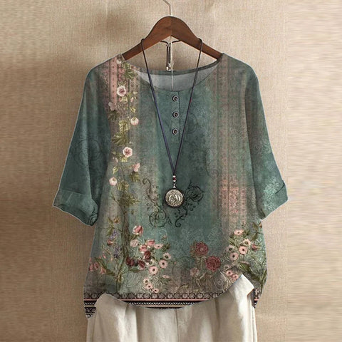 Women's Top - Retro-Inspired Blouse