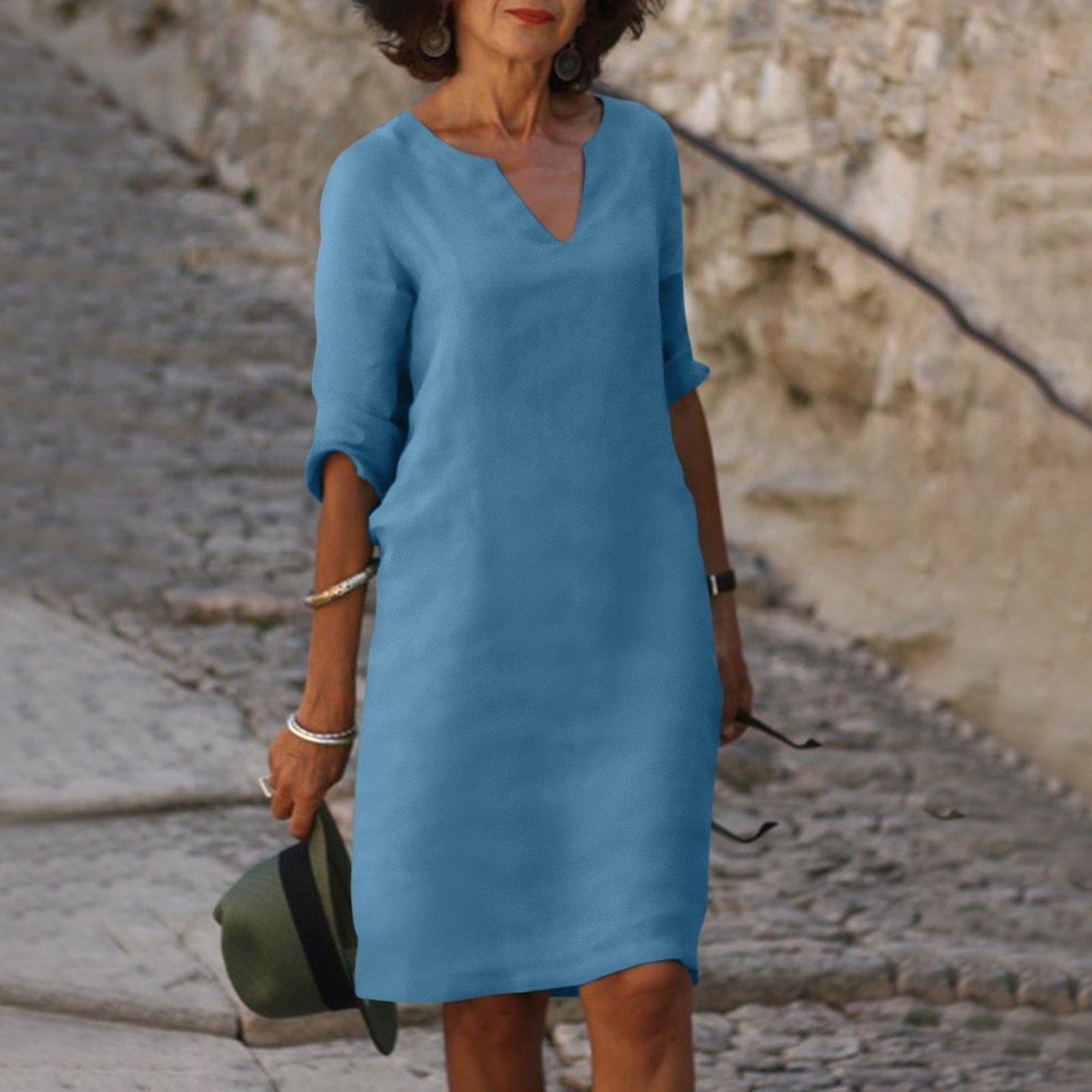 Women's Dress - Stylish Summer Dress in Zwart
