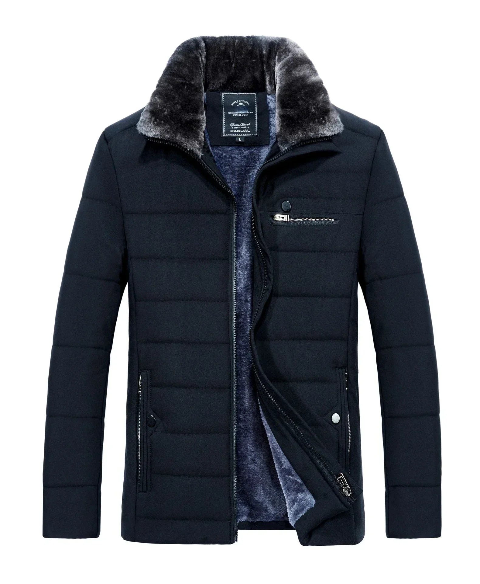 Men's Winter Jackett with Fleece Lining - Warm and Comfortable - for t - product view