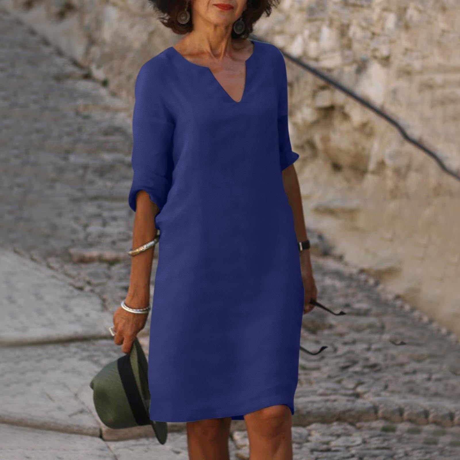 Women's Dress - Stylish Summer Dress in Khaki