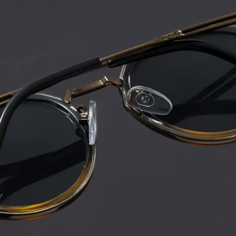 Unisex Bruno Classic Metal Sunglasses – UV400 Everyday – back view