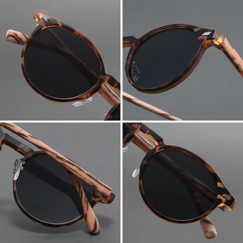 Women's Wood Effect Sunglasses – Scratch-Resistant UV – back view