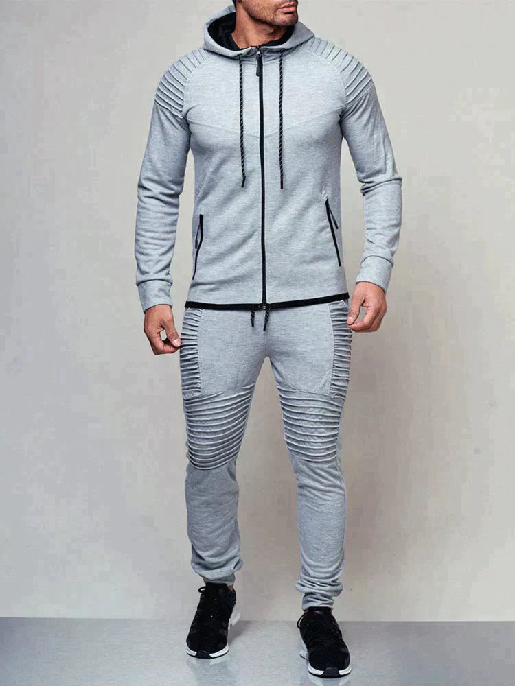 Men's Sports Two-Piece Tracksuit - Fitness & Leisure Co-Ord — back view