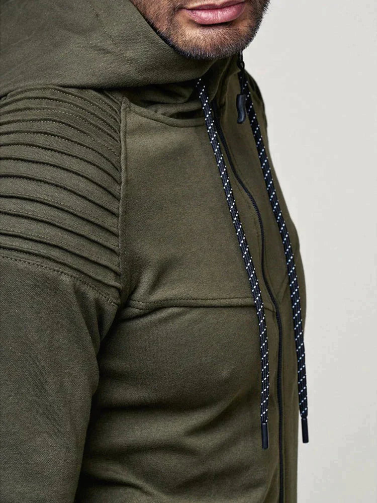Men's Sports Two-Piece Tracksuit - Fitness & Leisure Co-Ord in Navy — side view