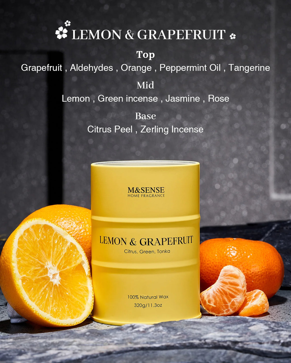 Natural Wax Scented Candle – 70-Hour Burn Time – lifestyle shot