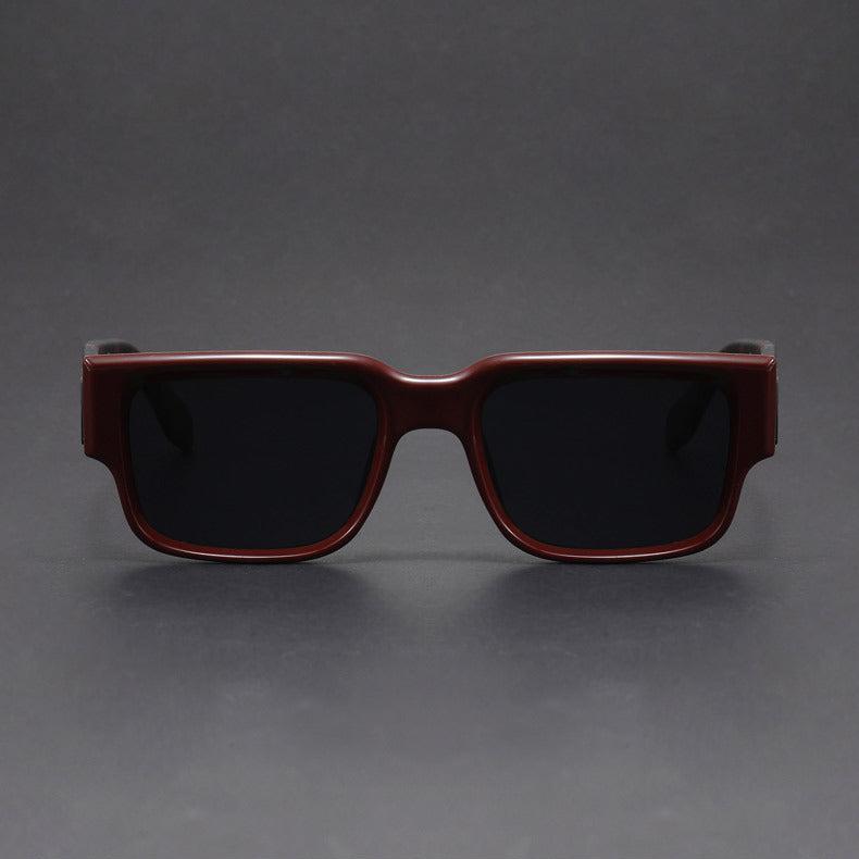 Unisex Madox Square Sunglasses – Retro Anti-Reflective UV – close-up detail