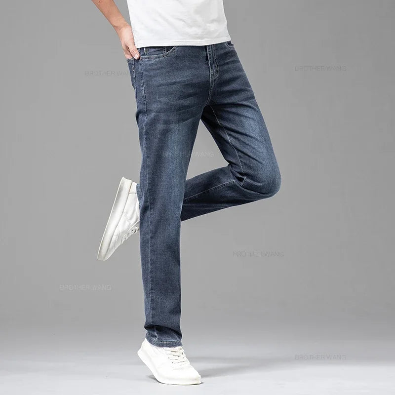 Men's Slim Fit Jeans - Waist Sizing - lifestyle view | SAINT DOR