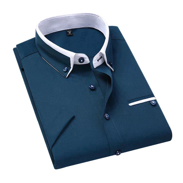 Men's Top - Summer Shirt in Donkerblauw