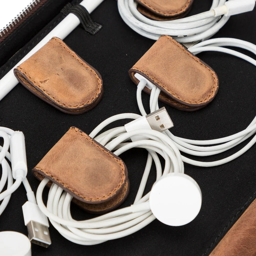 Leather Cable Organiser – Full-grain leather – view 7