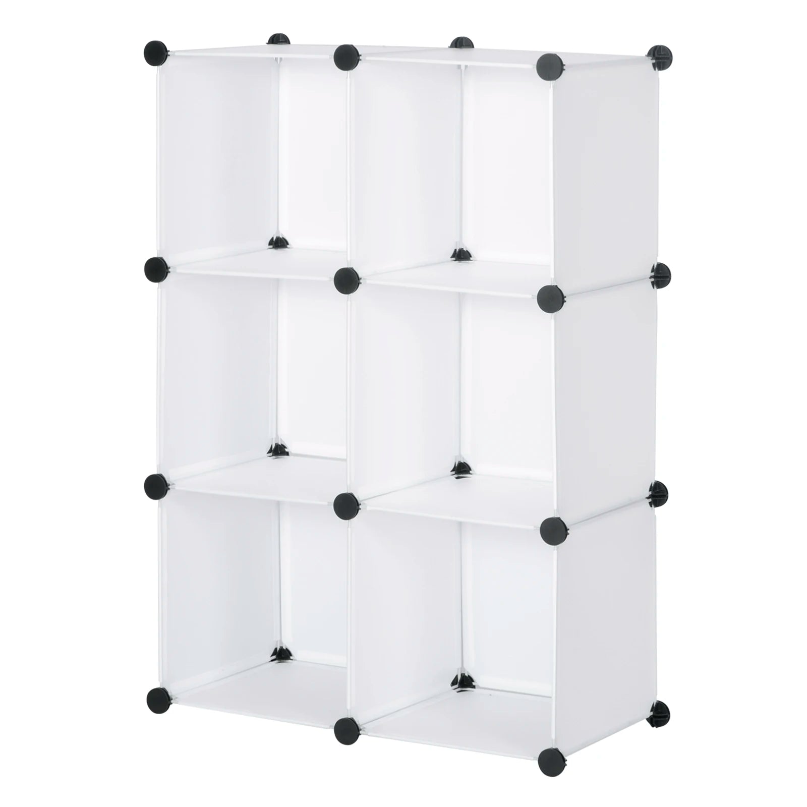 Modular White Plastic Wardrobe – 6 Doors 96x96cm – detail view