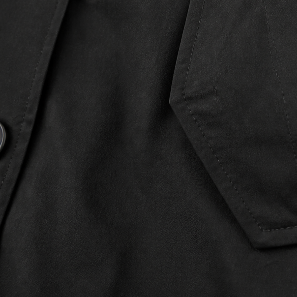 Women's long hooded coat - detail