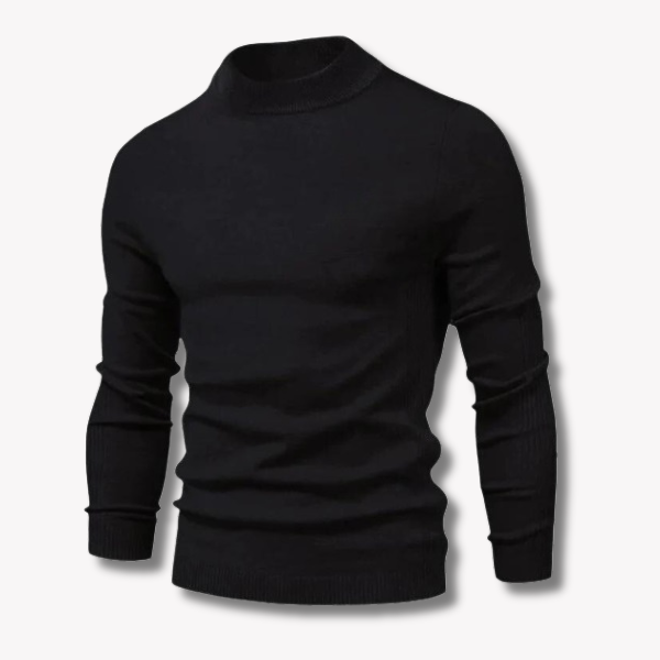 Men's mock neck jumper in Black